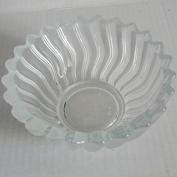 Vintage polished and frosted glass candy dishes - Picture 1 of 2